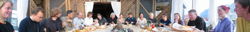 Dinner in Longyearbyen of the whole FRAGILE team working at the site.