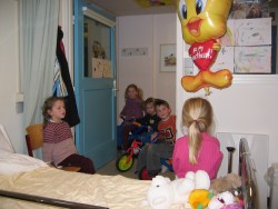 Bezoek van de andere kinderen