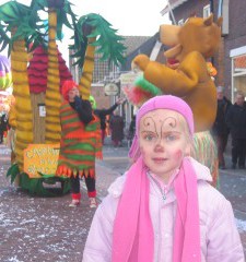 Willemijn tijdens de optocht