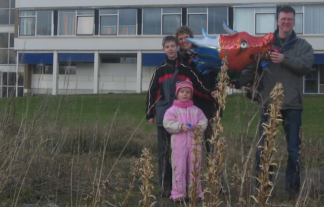 foto voor het oplaten