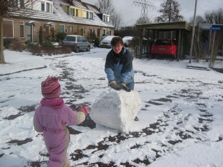 Niels is bezig aan de grootste bal